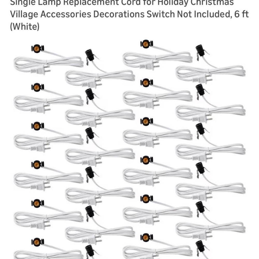 White Replacement Lamp Cords